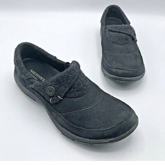 Merrell Dassie Mule Shoe Black Size 9 Select Grip Sole Pre-loved Slip On Comfort - Picture 1 of 7